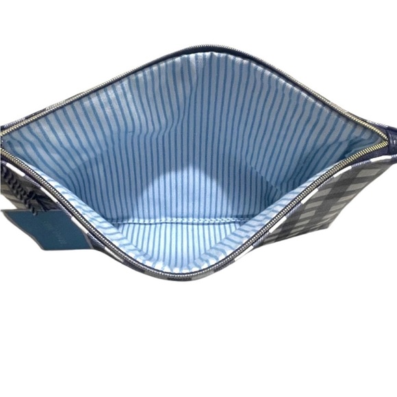 Draper James Blue Checkered Gingham Wristlet Pouch Wallet Bag - NWT Southern - Picture 9 of 15